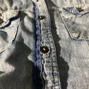 Tank denim crop shirt